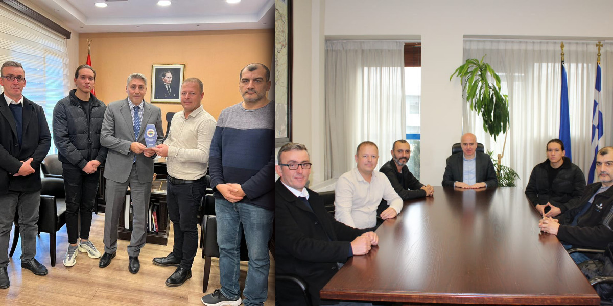 Batı Trakya Fenerbahçeliler Derneği yönetim kurulu üyeleri Ömeroğlu ve Metios’u ziyaret etti