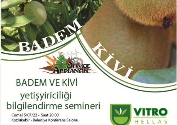Badem ve Kivi yetiştiriciliği üzerine seminer düzenlenecek