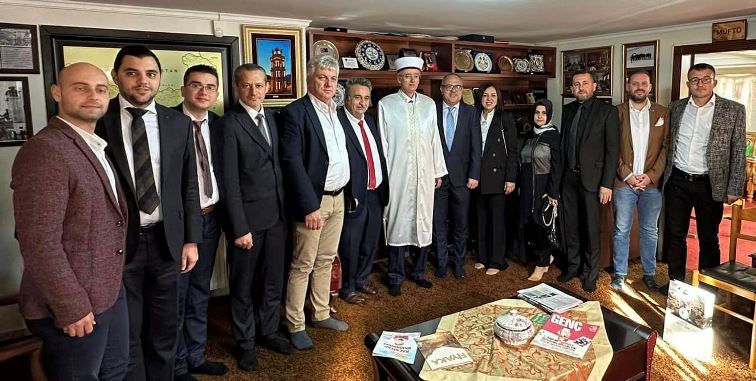 BTTDD Bursa Şubesi üyeleri İskeçe Müftüsü Mustafa Trampa’yı ziyaret etti