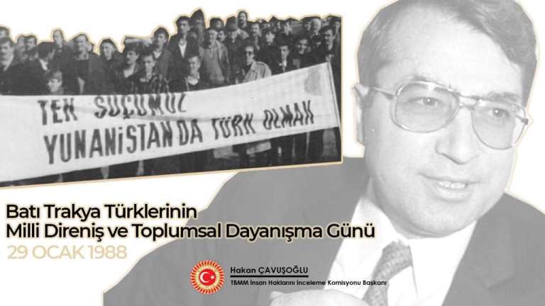 “Azınlığımızı kararlı ve haklı mücadelesinde asla yalnız bırakmayacağız”