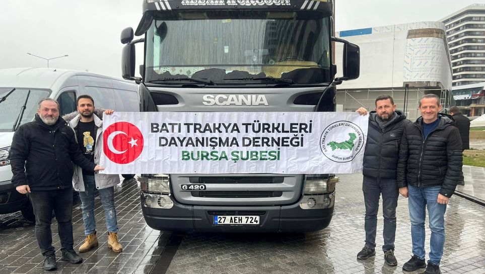 BTTDD Bursa Şubesi depremzedelere yardım gönderdi