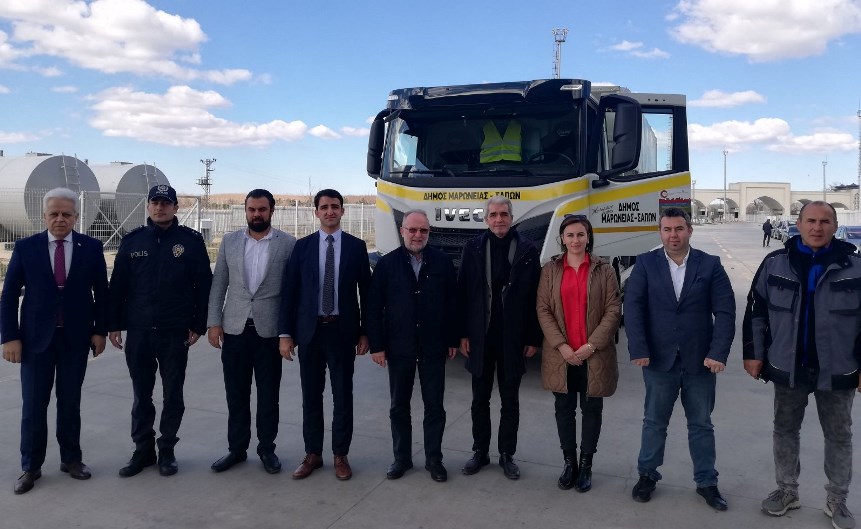 Belediye Başkanı Haritopulos, yardım malzemelerini İpsala’ya teslim etti