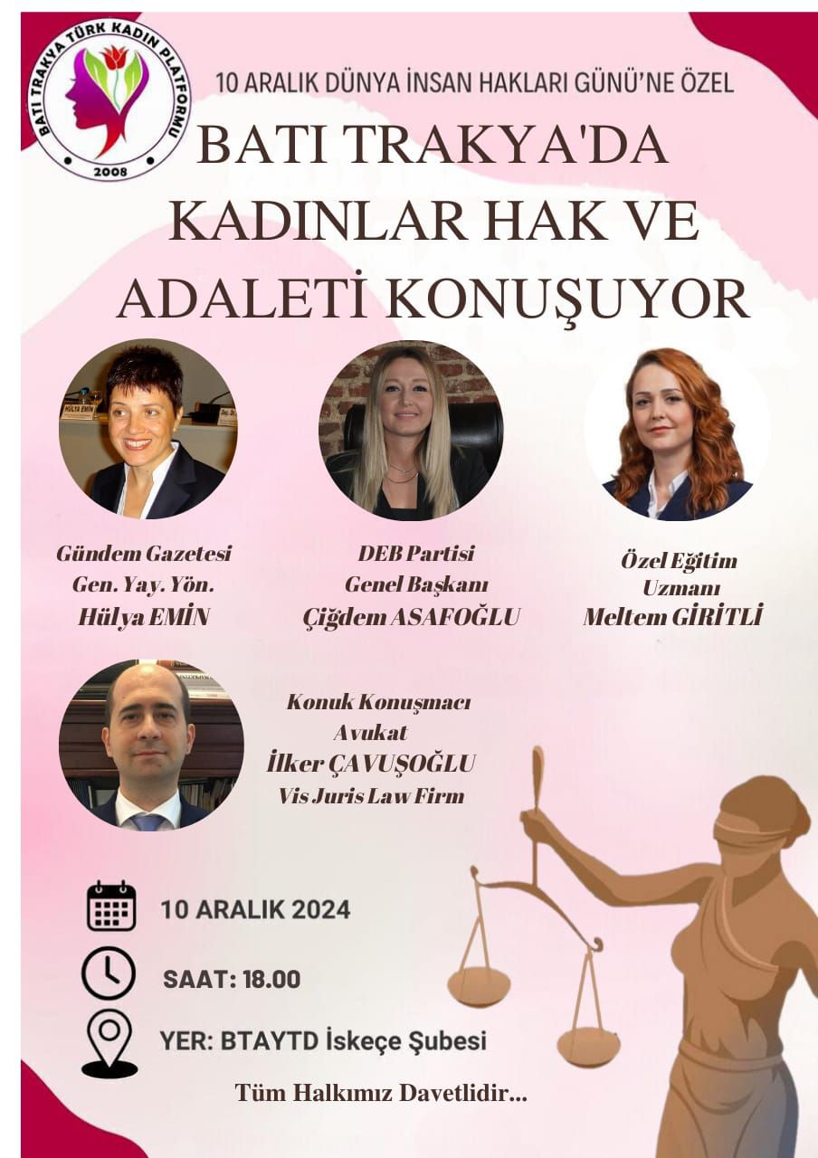 Türk Kadın Platformundan, “Batı Trakya’da Kadınlar Hak ve Adaleti Konuşuyor" konulu etkinlik