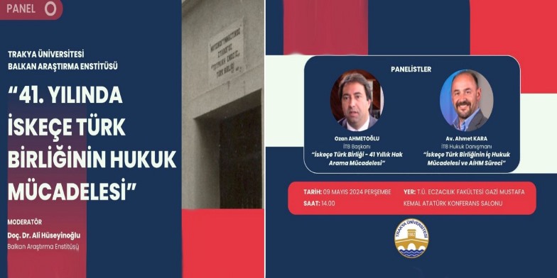 İTB’nin hak arama mücadelesi Trakya Üniversitesinde panelde ele alınacak