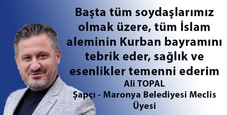 Ali Topal’dan bayram tebriği