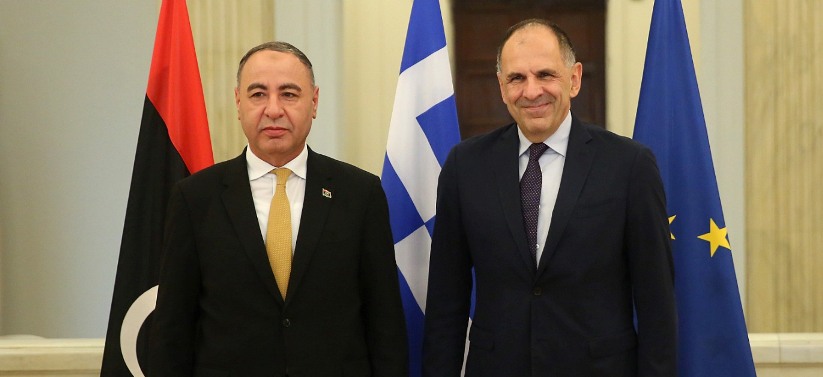 Dışişleri Bakanı Yerapetritis, Libya Dışişleri Bakan Vekili Baur ile görüştü