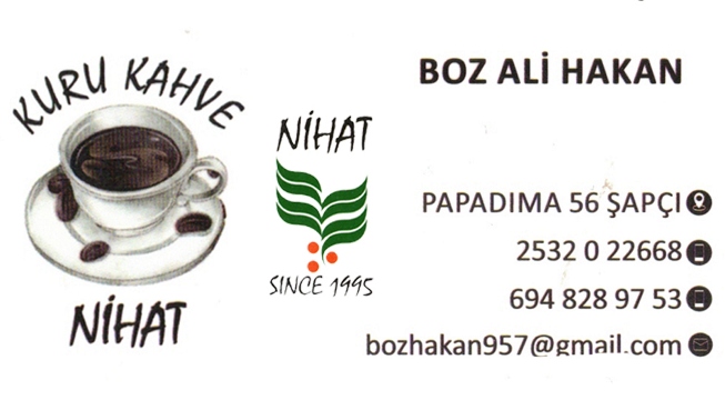 Şapçı'da kuru kahveci Nihat Boz Ali'den bayram tebriği