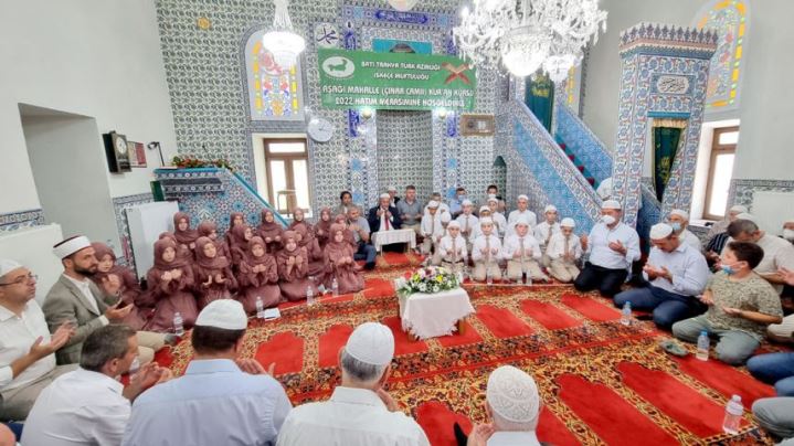 İskeçe Çınar Camiinde hatim merasimi düzenlendi