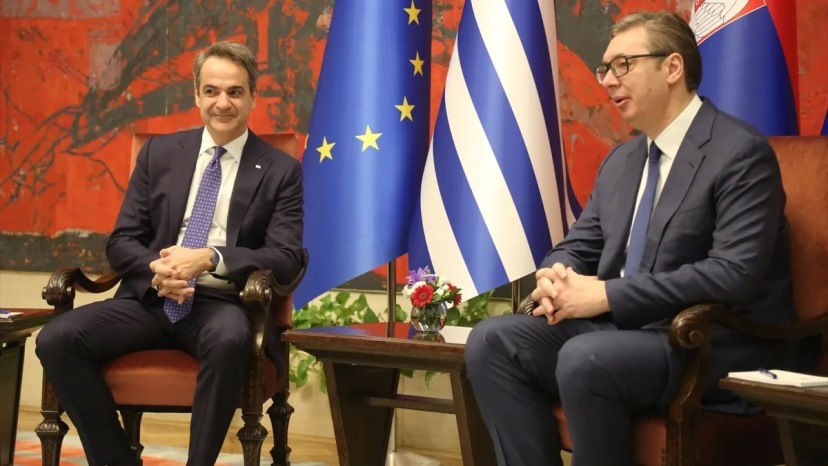 Miçotakis Sırbistan Cumhurbaşkanı Vucic ile bir araya geldi