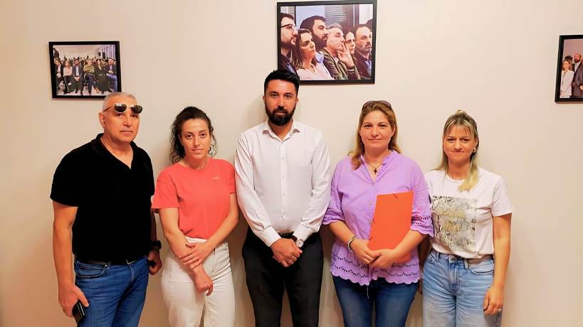 Özgür Ferhat, Gümülcine Vergi Dairesi Çalışanları Derneği temsilcilerini kabul etti