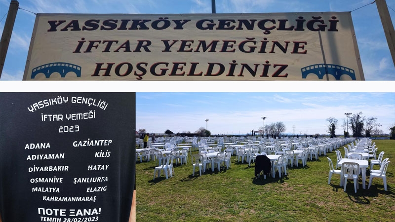 Yassıköy gençliği iftar sofrası kuruyor
