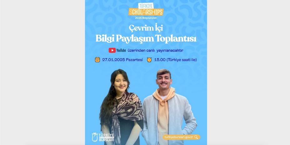 "Türkiye Bursları" programının tanıtımı için çevrim içi toplantı düzenlenecek