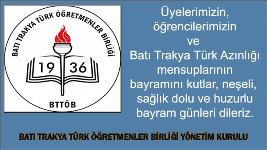 BTTÖB Yönetim Kurulundan bayram tebriği