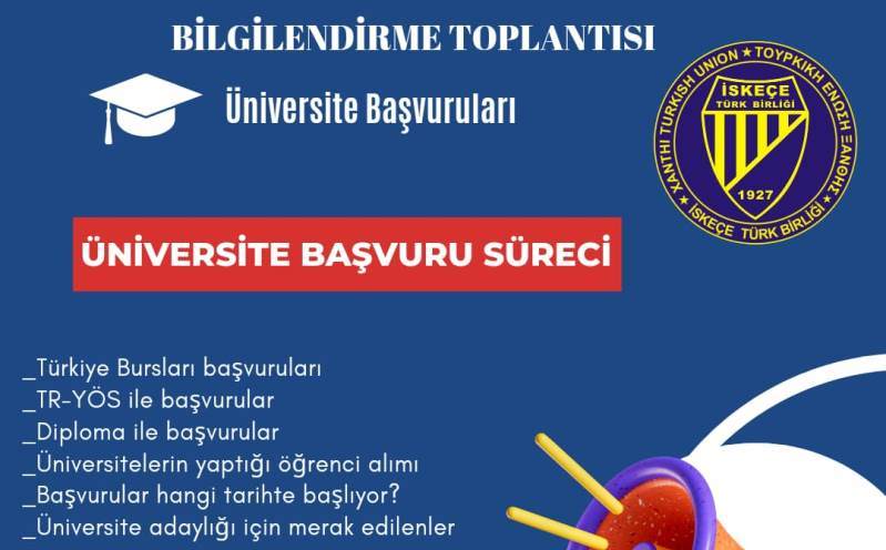 İskeçe Türk Birliği’nden üniversite adaylarına yönelik bilgilendirme toplantısı
