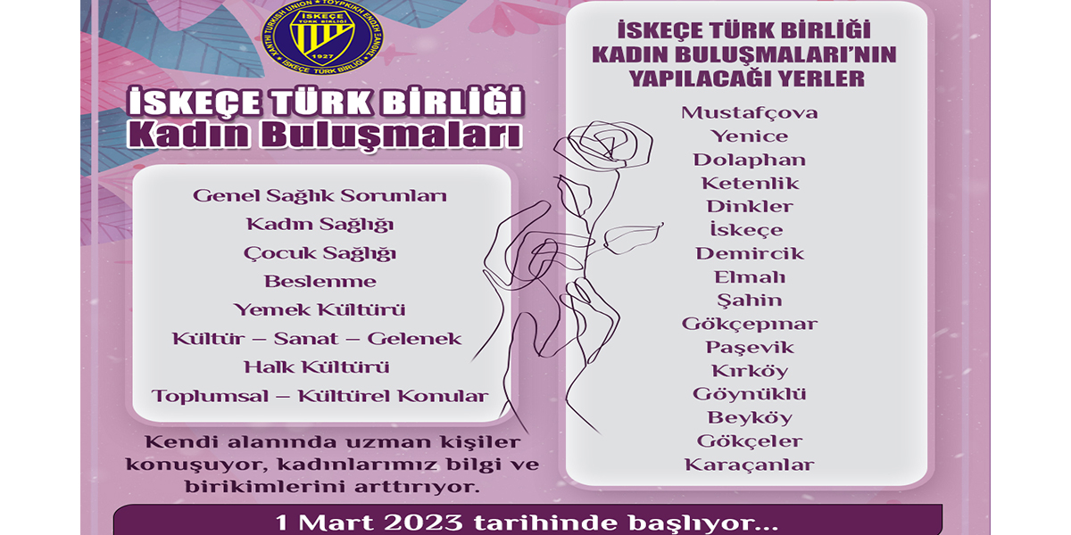 ‘İskeçe Türk Birliği Kadın Buluşmaları’ başlıyor