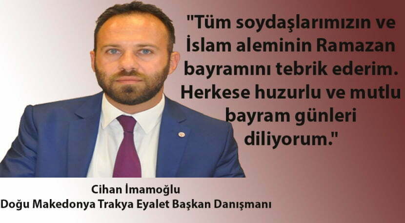 Cihan İmamoğlu'ndan bayram mesajı