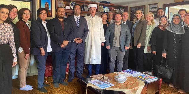 İskeçe Türk Birliği’nden İskeçe Müftüsü Mustafa Trampa’ya ziyaret