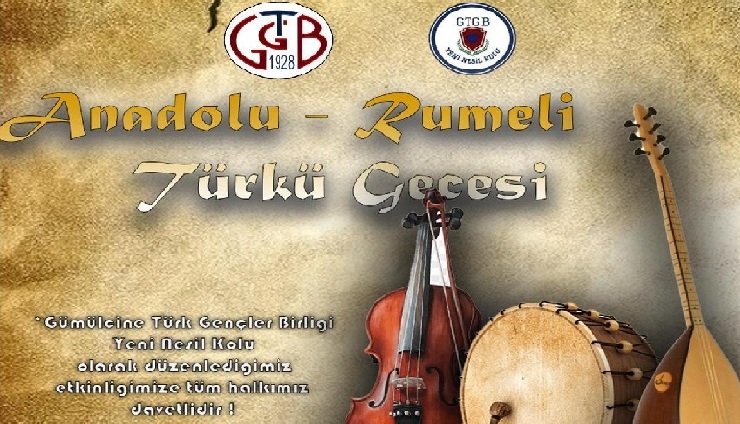 GTGB’de ‘Anadolu ve Rumeli Türk Gecesi’ konseri