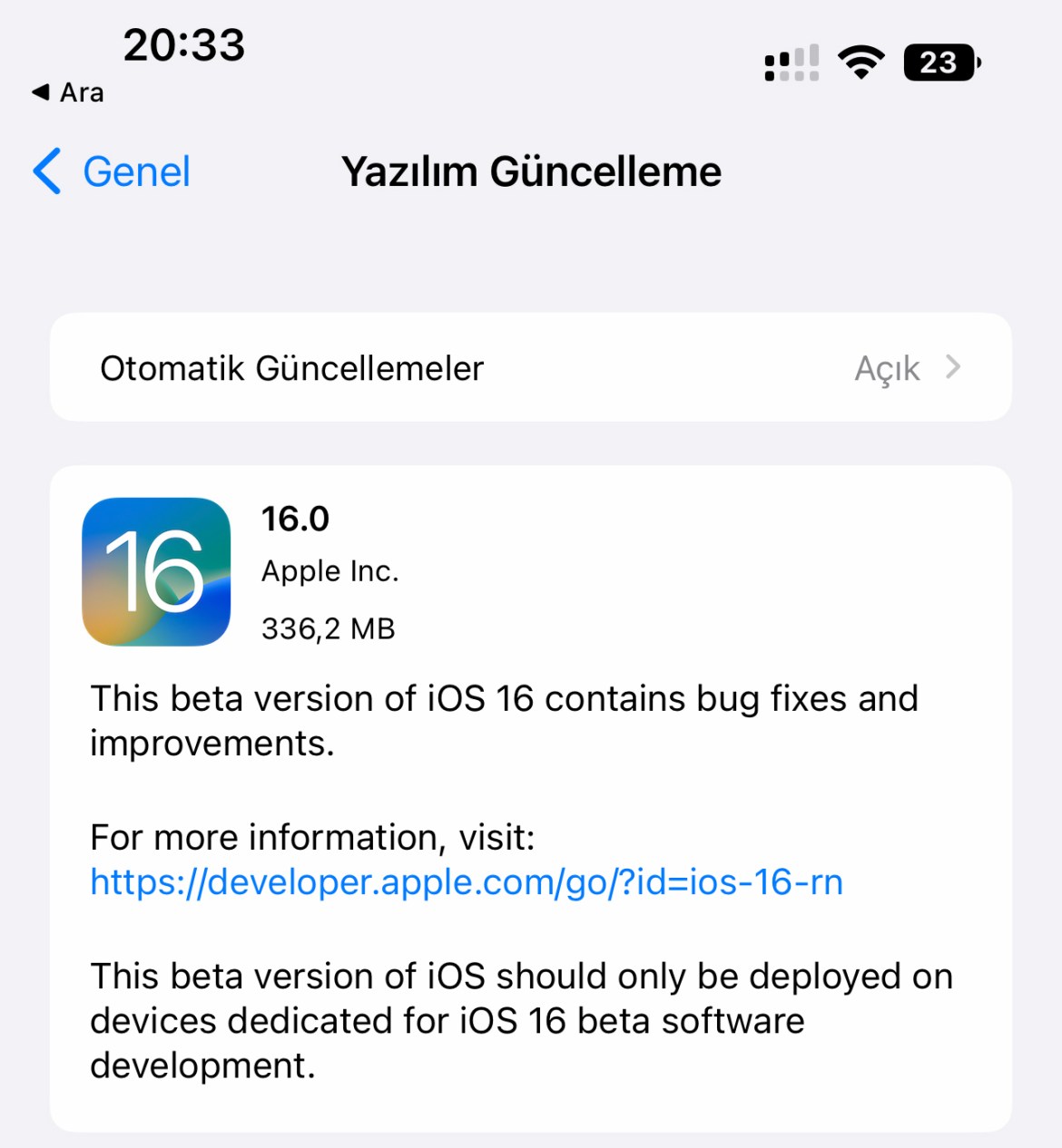 iOS 16 Beta 7 güncellemesi çıktı!