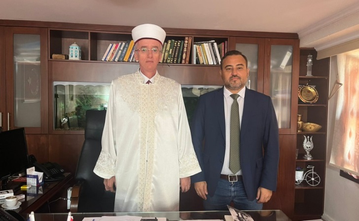 Caner İmam’dan Müftü Mustafa Trampa’ya ziyaret