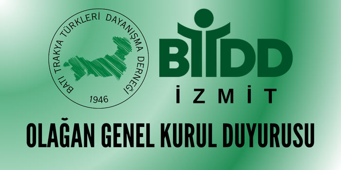 BTTDD İzmit Şubesi 34. Olağan Genel Kurulu 15 Şubat’ta yapılacak