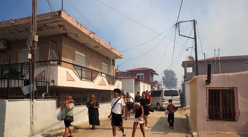 Yangın nedeniyle, Kalkanca yerleşim alanı tahliye edildi