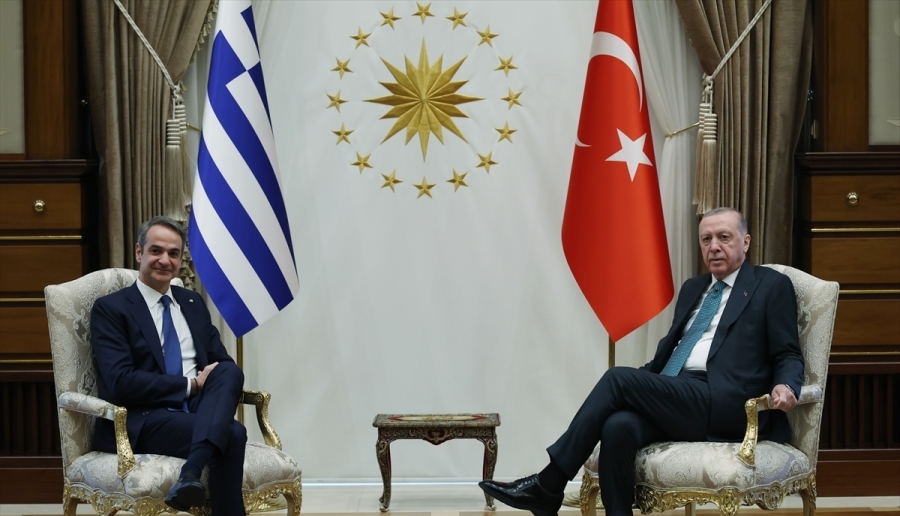 Cumhurbaşkanı Erdoğan, Başbakan Miçotakis'i kabul etti