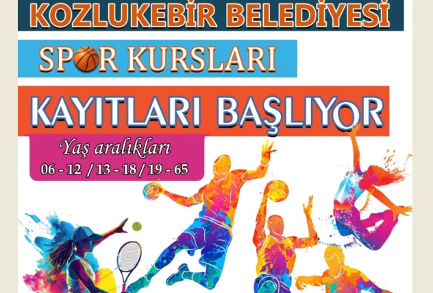 Kozlukebir belediyesinde spor kursları başlıyor