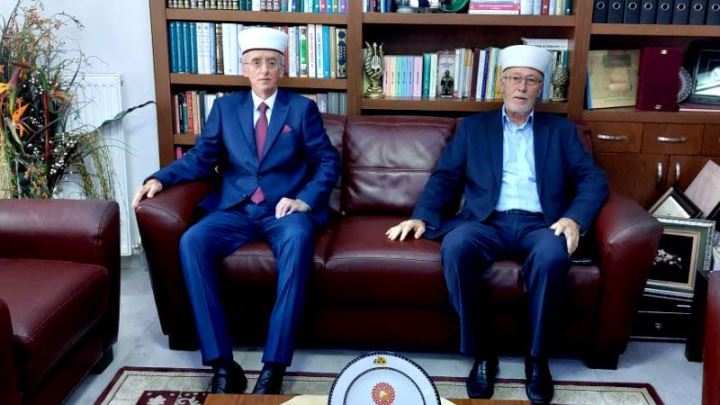 İskeçe Müftüsü Mustafa Trampa Gümülcine Müftüsü İbrahim Şerif’i ziyaret etti