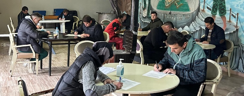 Karacaoğlan köyünde traktör ehliyet sınavları yapıldı