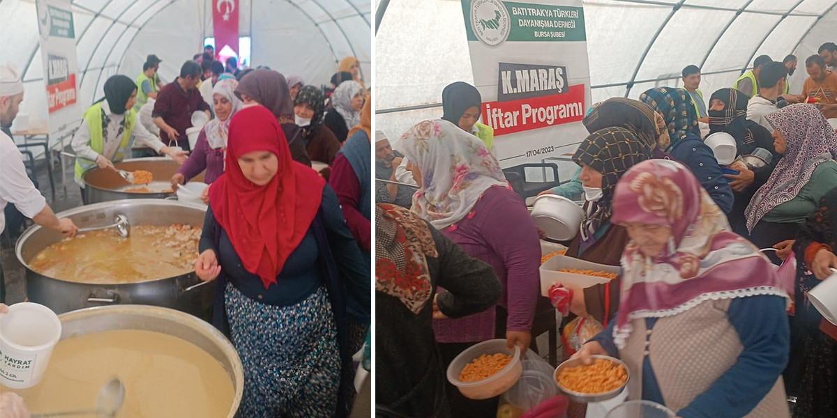 BTTDD Bursa Şubesi Kahramanmaraş’ta iftar programı düzenledi